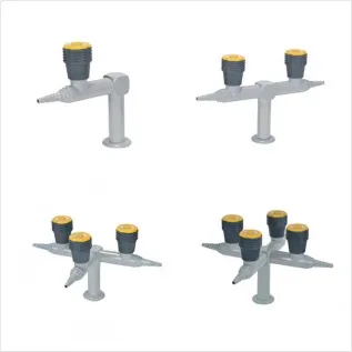 Panel-Mounted 1/2/3/4-Way Gas Valve Lab Faucet